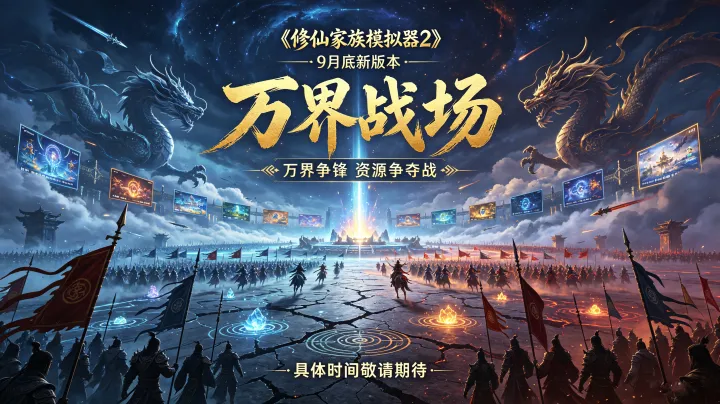 修仙家族模拟器 2官网下载：9 月底跨服万界战场，修仙吃鸡玩法前瞻